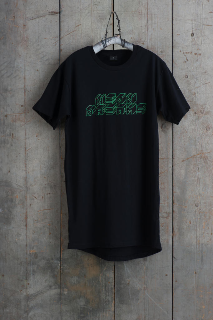 neon green black shirt